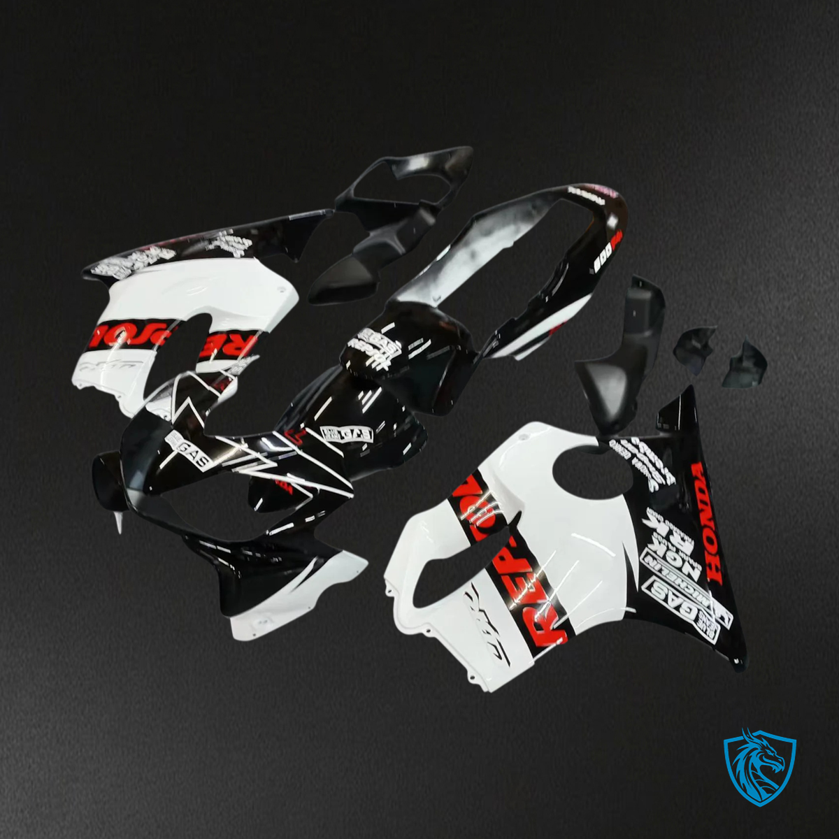 Honda CBR600 F4i (2004-2007) White & Black - Fairing Kit
