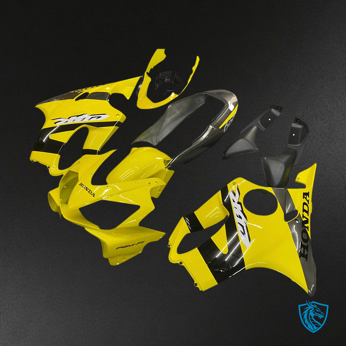 Honda CBR600 F4i (2004-2007) Yellow & Black - Fairing Kit
