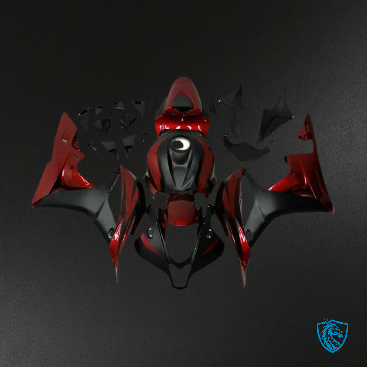 Honda CBR600 (2007-2008) Dark Red & Black - Fairing Kit