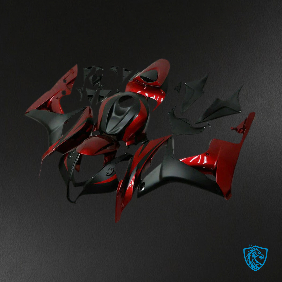 Honda CBR600 (2007-2008) Dark Red & Black - Fairing Kit