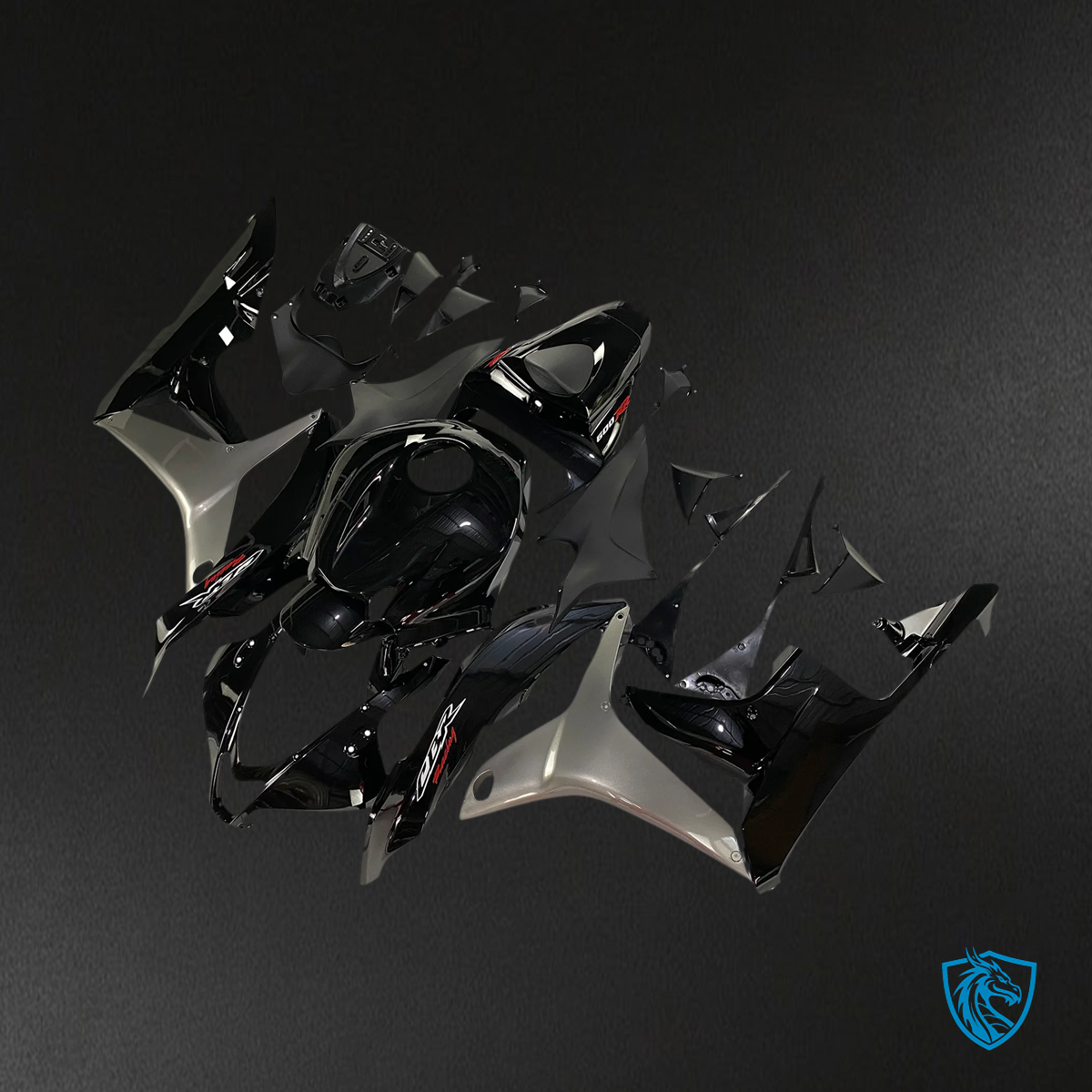 Honda CBR600 (2007-2008) Black & Gray - Fairing Kit
