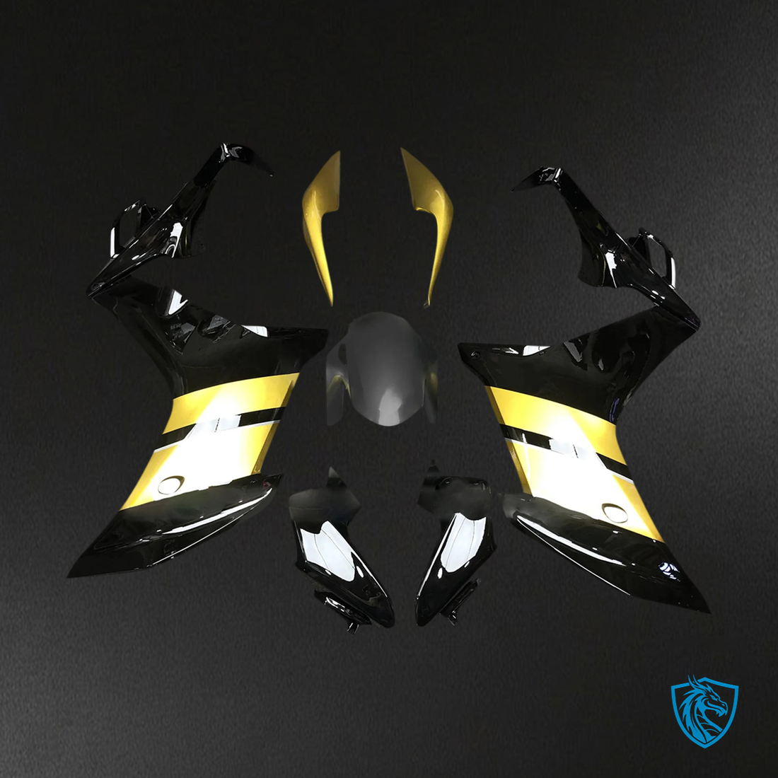 Honda CBR600 F (2011-2013) Black & Gold - Fairing Kit
