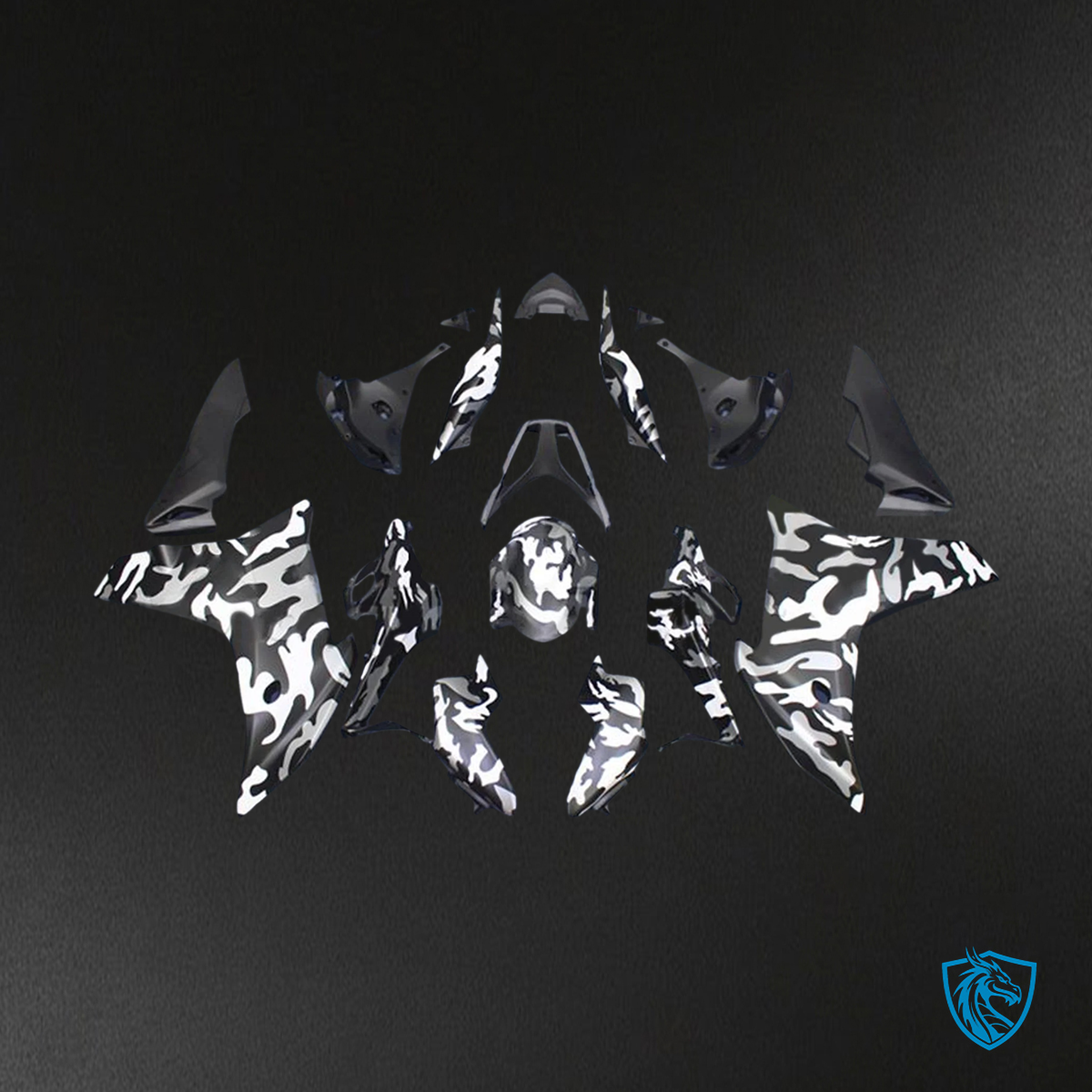 Honda CBR600 F (2011-2013) Camo Black & White - Fairing Kit