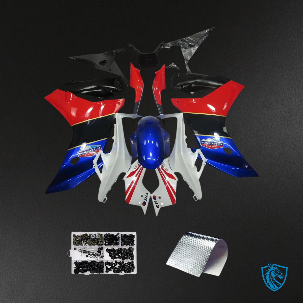 Honda CBR600 F (2011-2013) Red Blue & Black - Fairing Kit