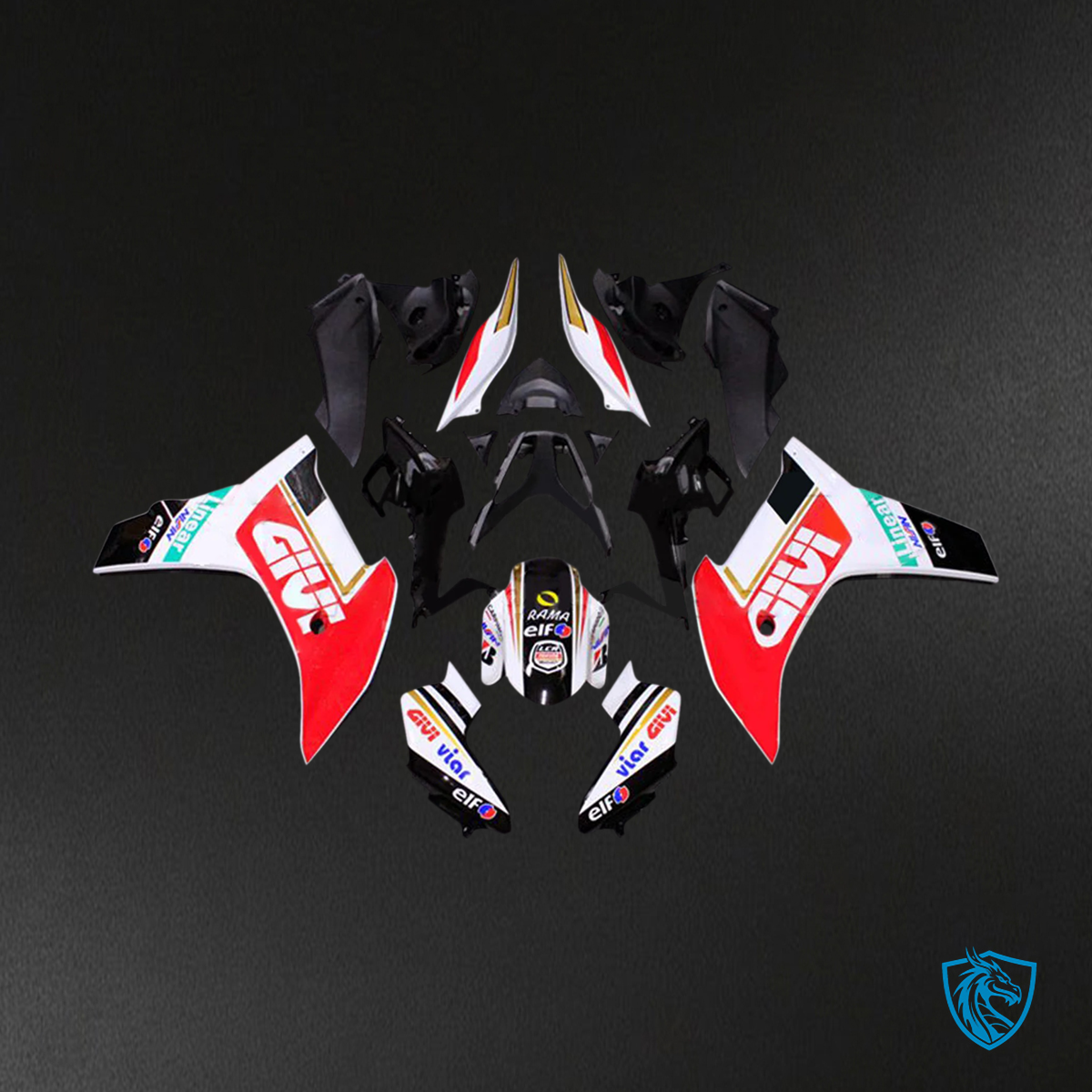 Honda CBR600 F (2011-2013) Red & White with Logos - Fairing Kit