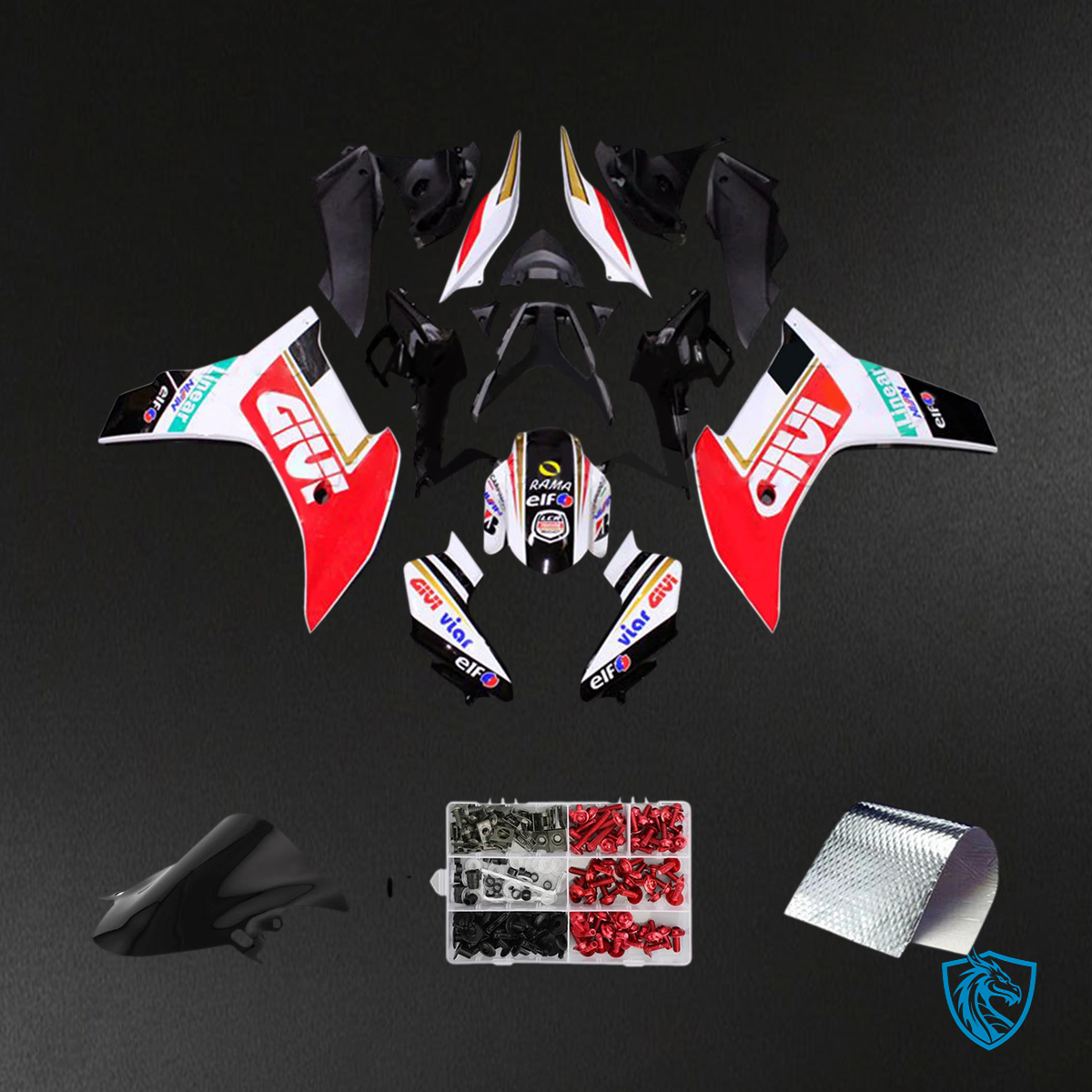 Honda CBR600 F (2011-2013) Red & White with Logos - Fairing Kit