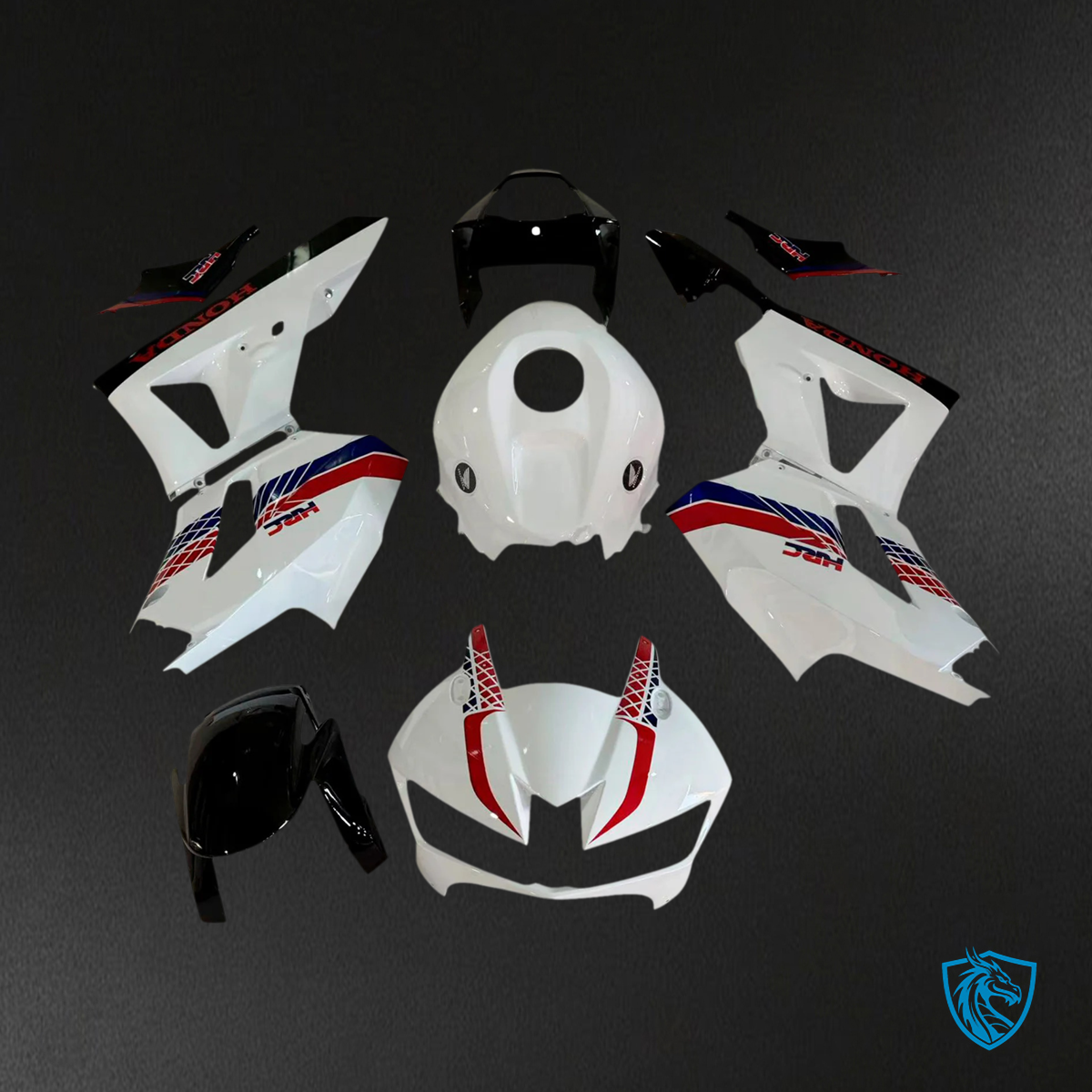 Honda CBR600 (2013-2020) White Blue & Red - Fairing Kit