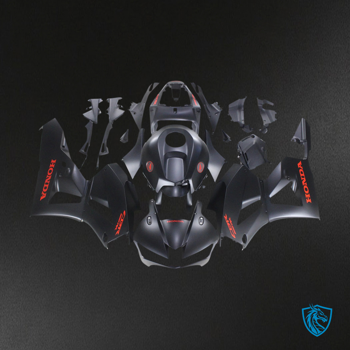 Honda CBR600 (2013-2023) Black & Red Logo - Fairing Kit