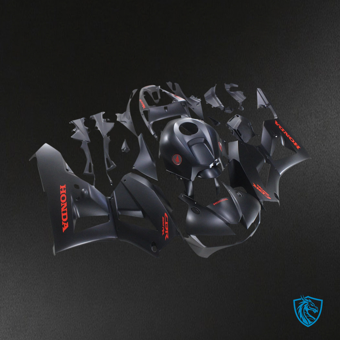 Honda CBR600 (2013-2023) Black & Red Logo - Fairing Kit
