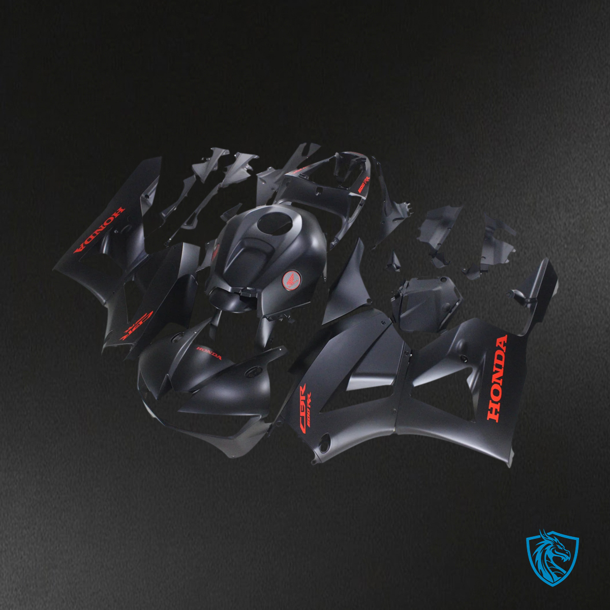 Honda CBR600 (2013-2023) Black & Red Logo - Fairing Kit