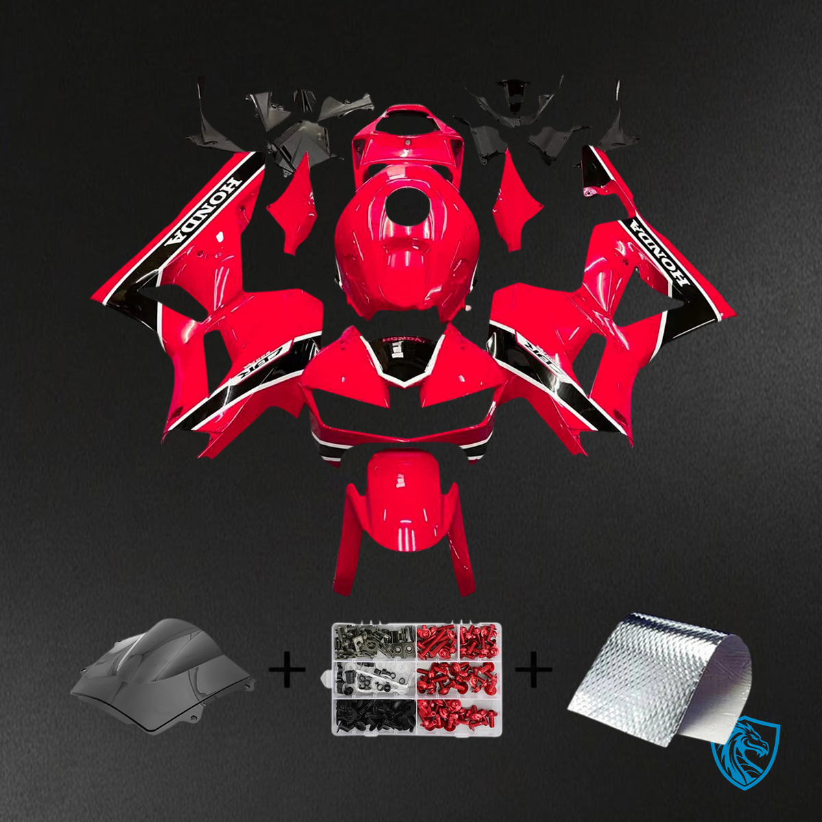 Honda CBR600 (2013-2023) Red & Black Style3 - Fairing Kit