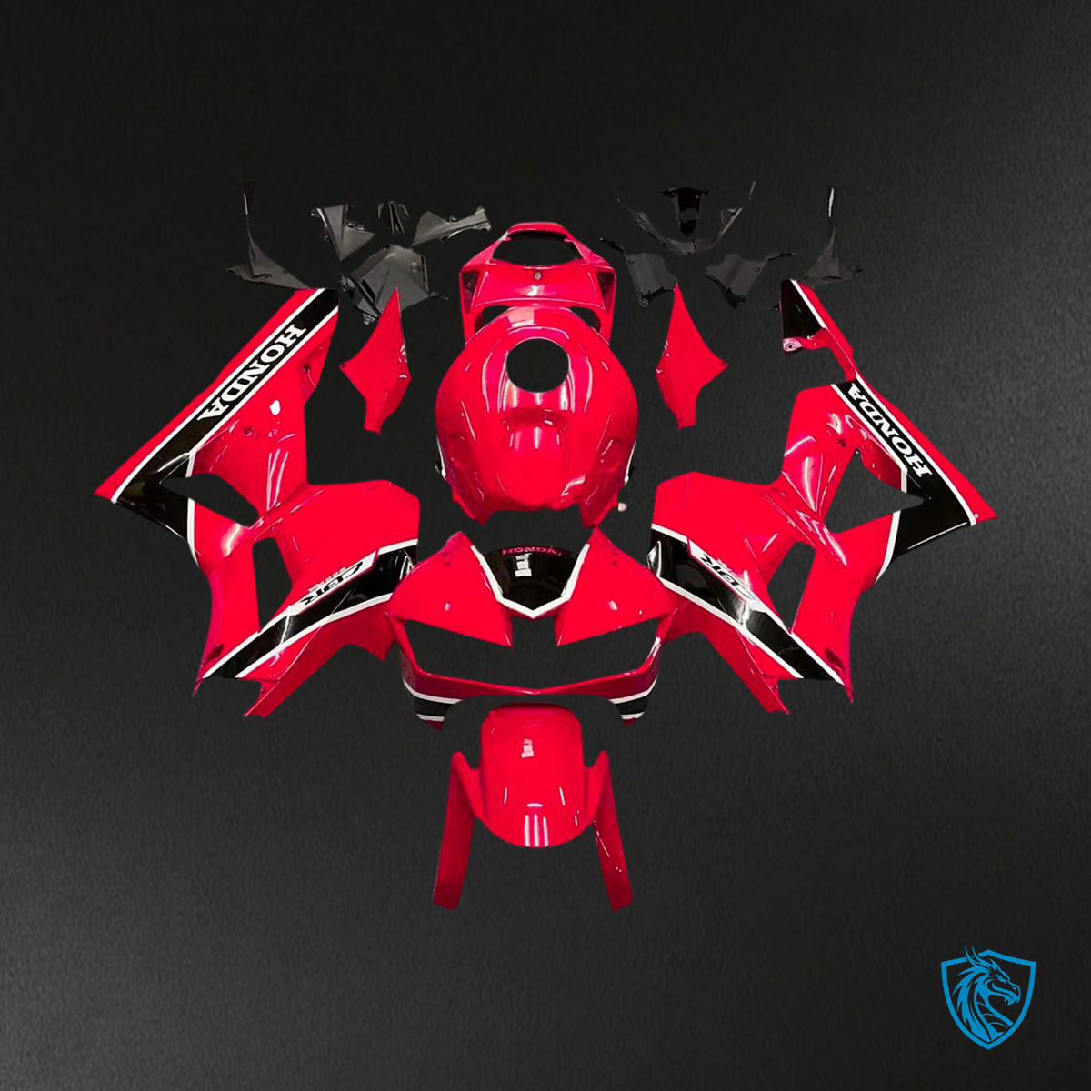 Honda CBR600 (2013-2023) Red & Black Style3 - Fairing Kit