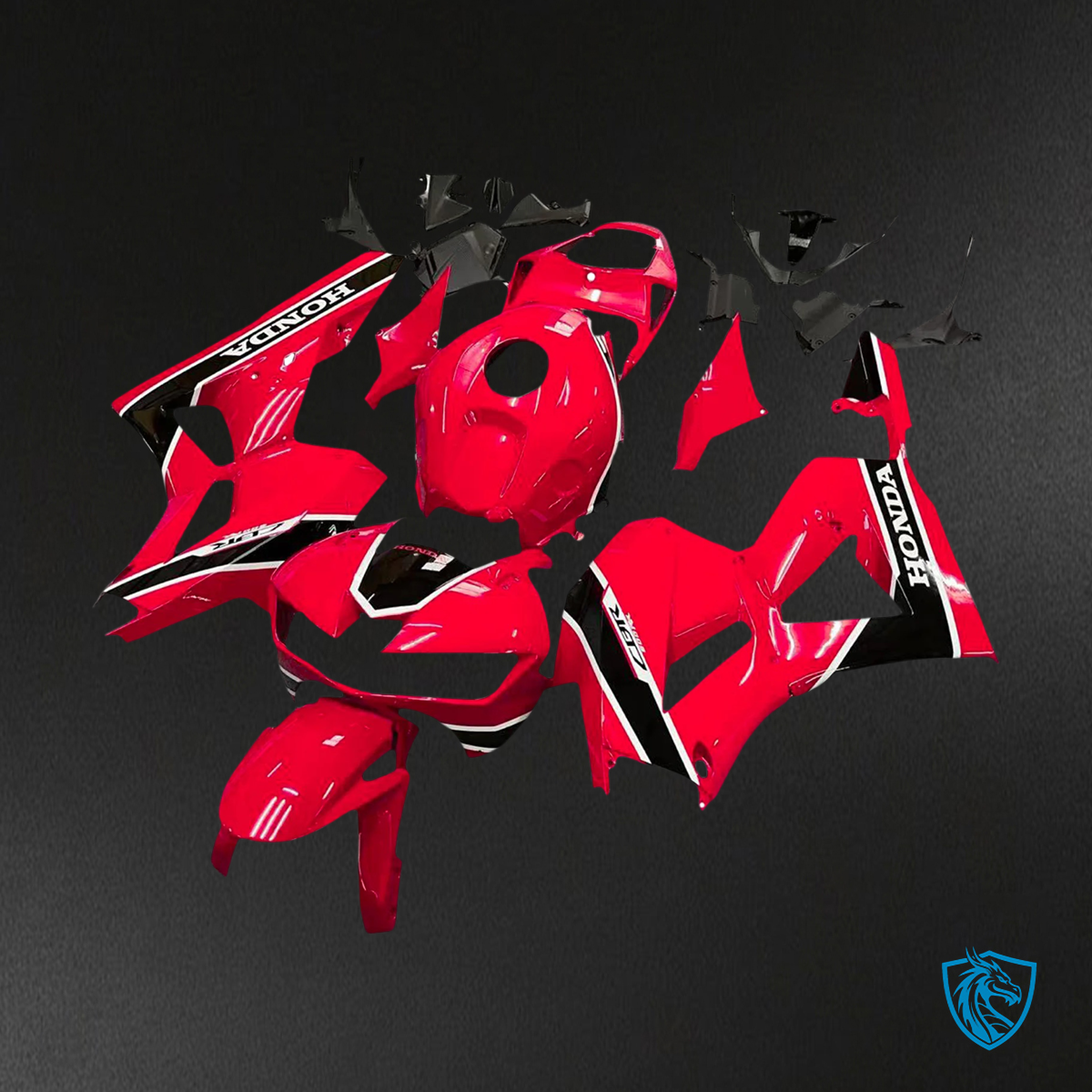 Honda CBR600 (2013-2023) Red & Black Style3 - Fairing Kit