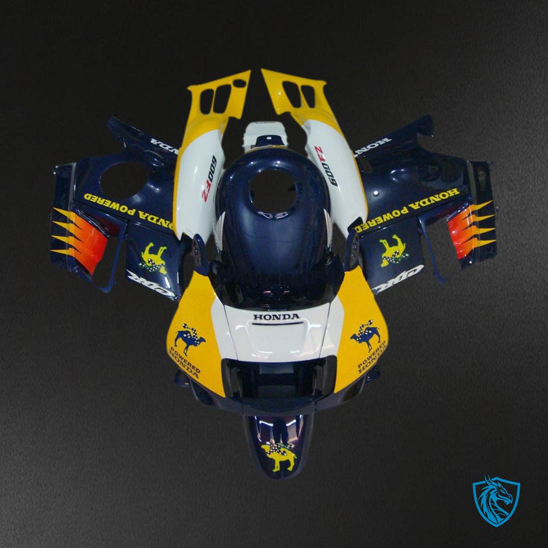 Honda CBR600 F2 (1991-1994) Fairing Kit - Blue, Yellow, and White - ABS Bodywork