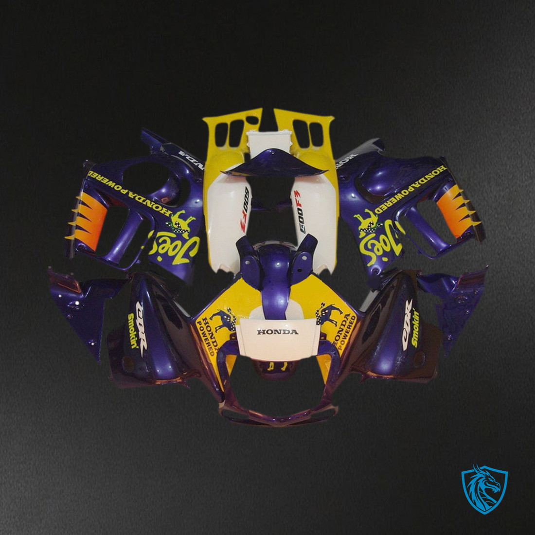 Honda CBR600 F3 (1995-1996)  Fairing Kit - Dark Blue Yellow, and White ABS Bodywork