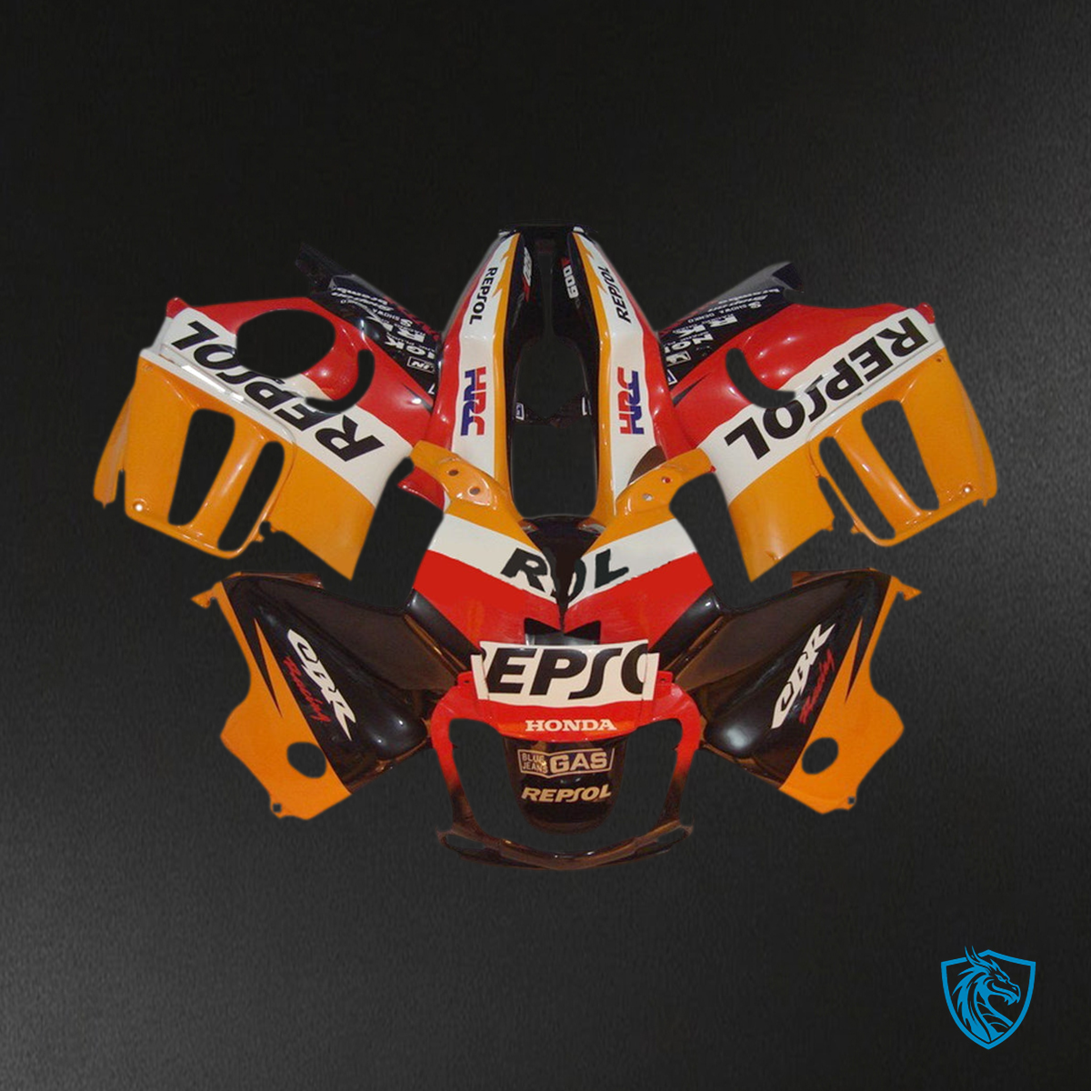 Honda CBR600 F3 (1997-1998)  Fairing Kit -  Orange, Black, White, and Red ABS Bodywork