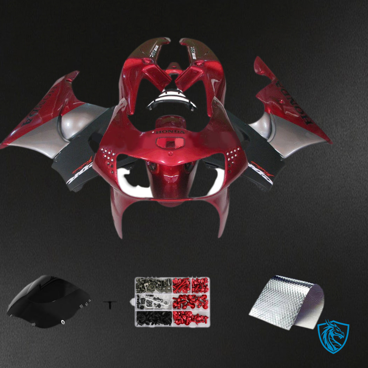 Honda CBR600 F3 (1997-1998)  Fairing Kit -Red  Black and Gray ABS Bodywork