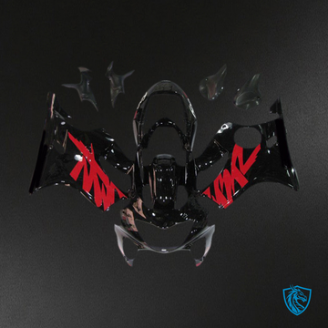 Honda CBR600 F4 (1999-2000) Black & Red Glossy Stickers - Custom ABS Fairing Kit