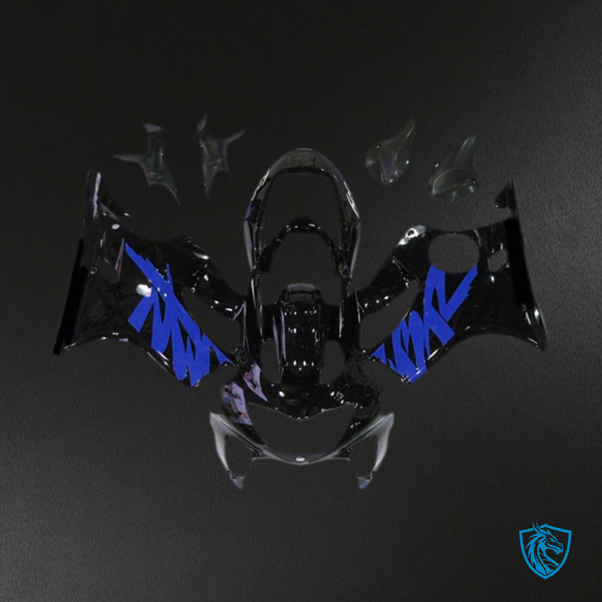 Honda CBR600 F4 (1999-2000) Gloss Black & Blue - Fairing Kit | ABS Bodywork