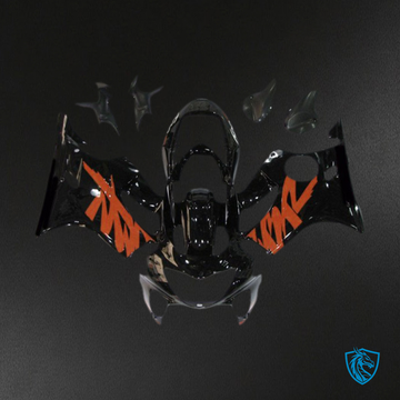 Honda CBR600 F4 (1999-2000) Gloss Black & Orange - MERGEment Motorcycle Fairings Kit