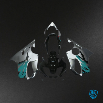 Honda CBR600 F4 (1999-2000) Gloss Silver Teal - MERGEment Motorcycle Fairings Kit