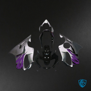 Glossy Silver & Purple