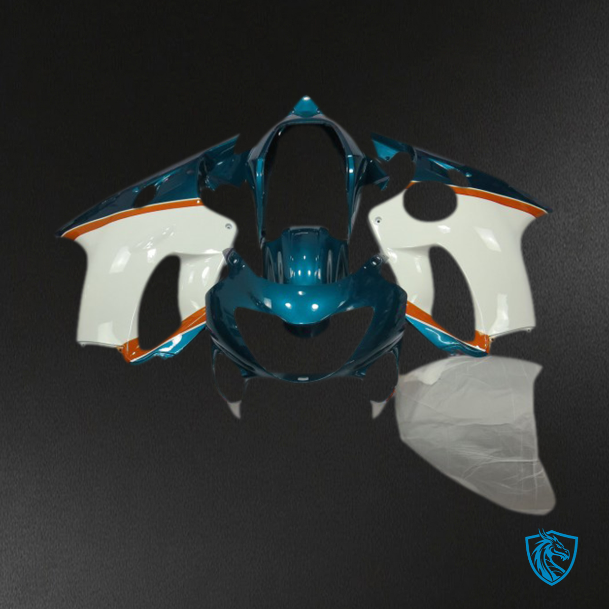 Honda CBR600 F4 (1999-2000) Light Blue & Orange - Fairing Kit | ABS Bodywork