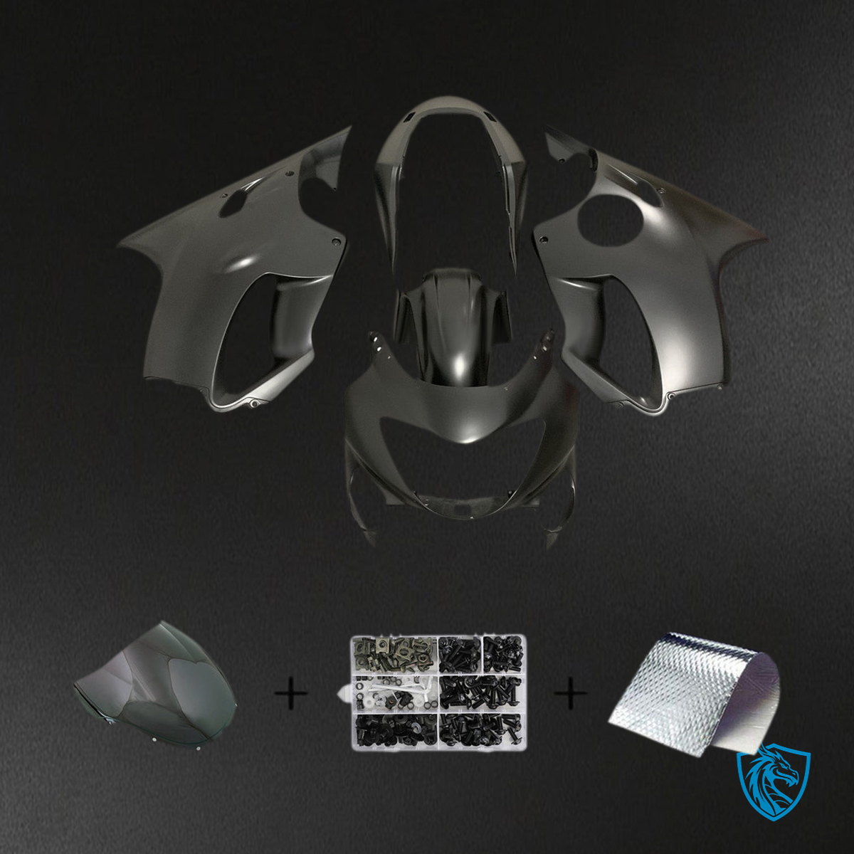 Honda CBR600 F4 (1999-2000) Fairing Kit-  Gloss Black - ABS Bodywork