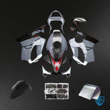 Honda CBR1000RR SC59 (2008-2011) Fairing Kit - Gloss Grey, Gloss Black, Gloss White and Gloss Red Accents- ABS Bodywork