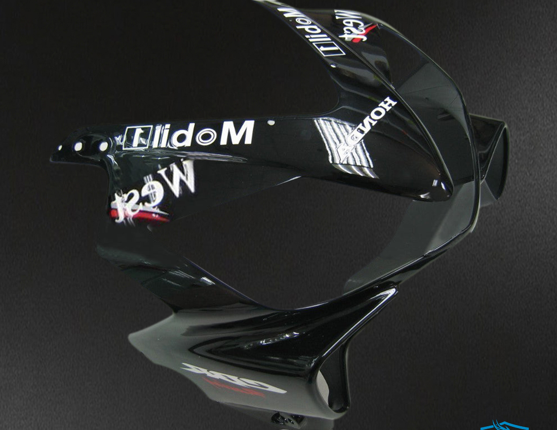 Honda CBR 600 F4i, (2004-2007) Fairings Kit - Black and White - ABS Bodywork