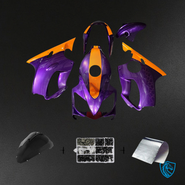 Honda CBR600 F4i (2004-2007)- Fairing Kit - Gloss Purple & Orange ABS Bodywork