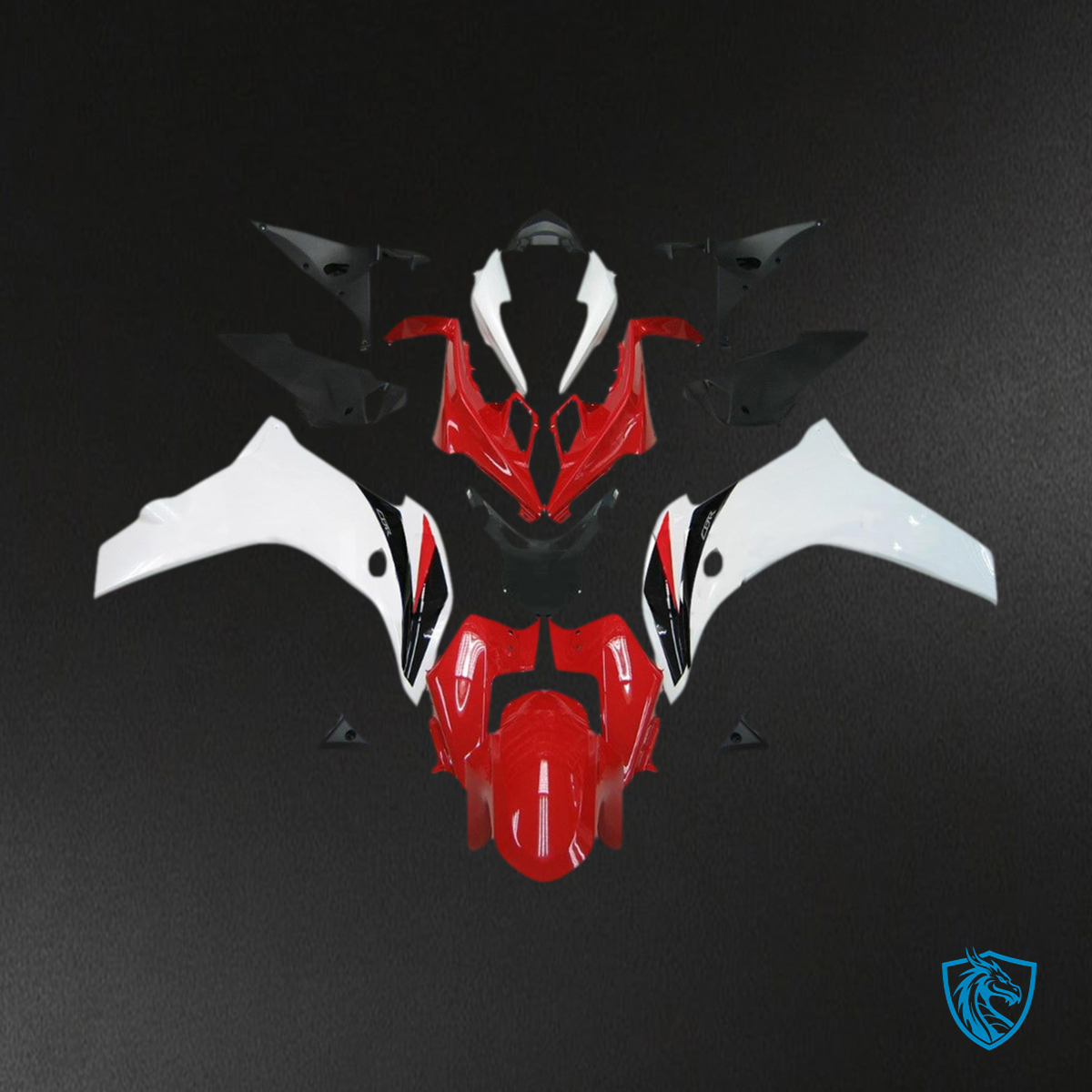 Honda CBR600F (2011-2013) Fairing Kit - Gloss Red & White ABS Bodywork