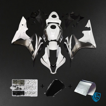 Honda CBR600RR (2007 2008) White & Black - Fairing Kit