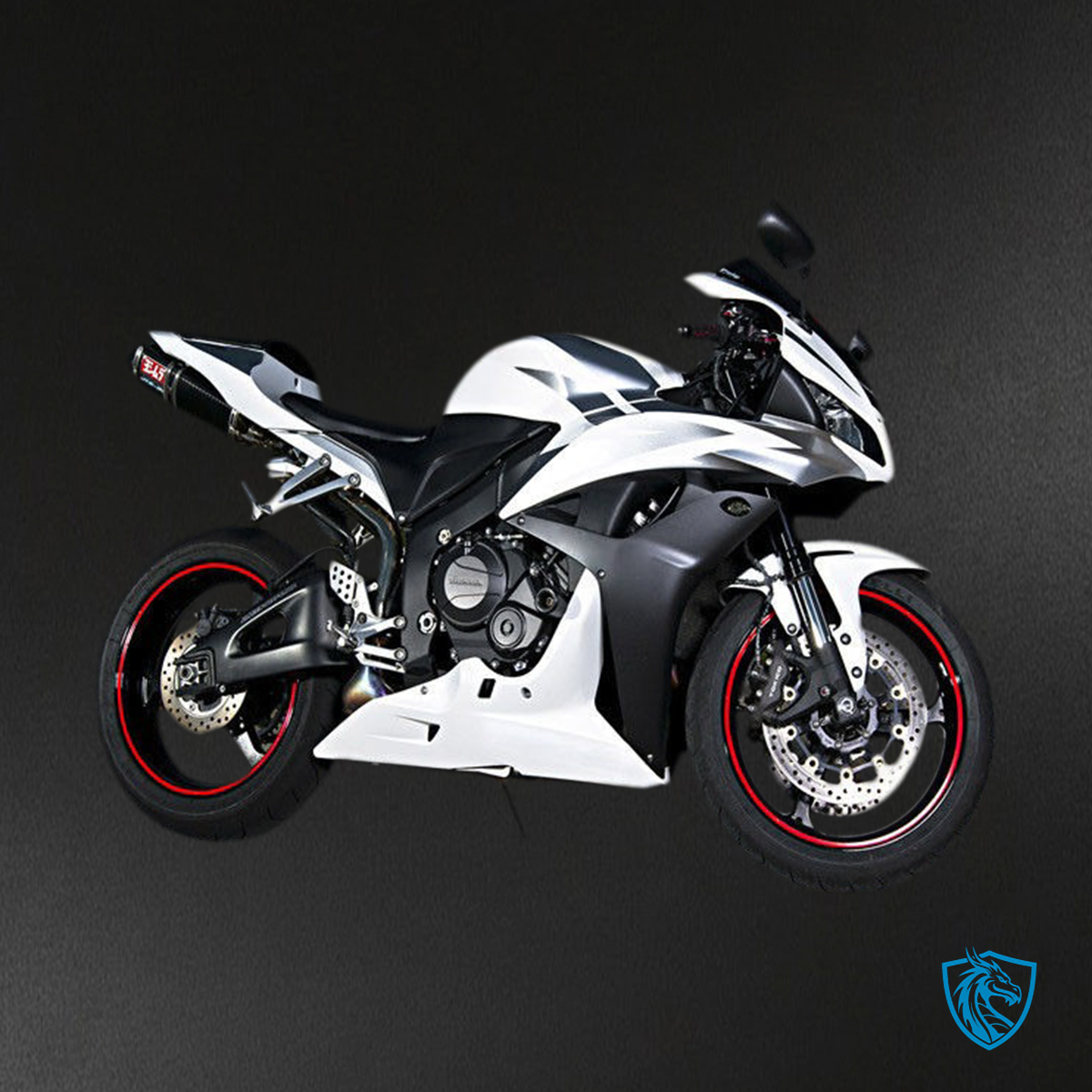Honda CBR600RR (2007 2008) White & Black - Fairing Kit