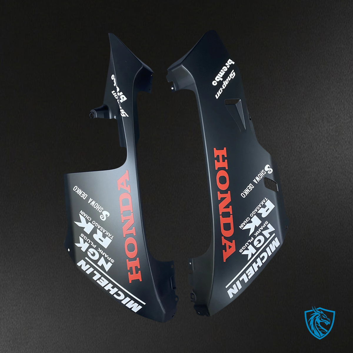 Honda CBR600RR (2003-2004) Black Blue & Red Accents - Fairing Kit