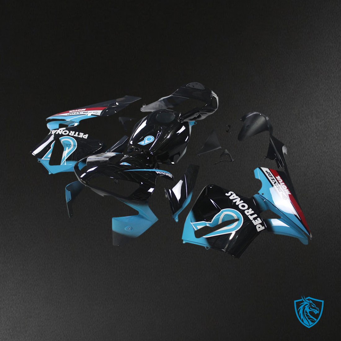 Honda CBR600RR (2003-2004) Black Blue & Red - Fairing Kit