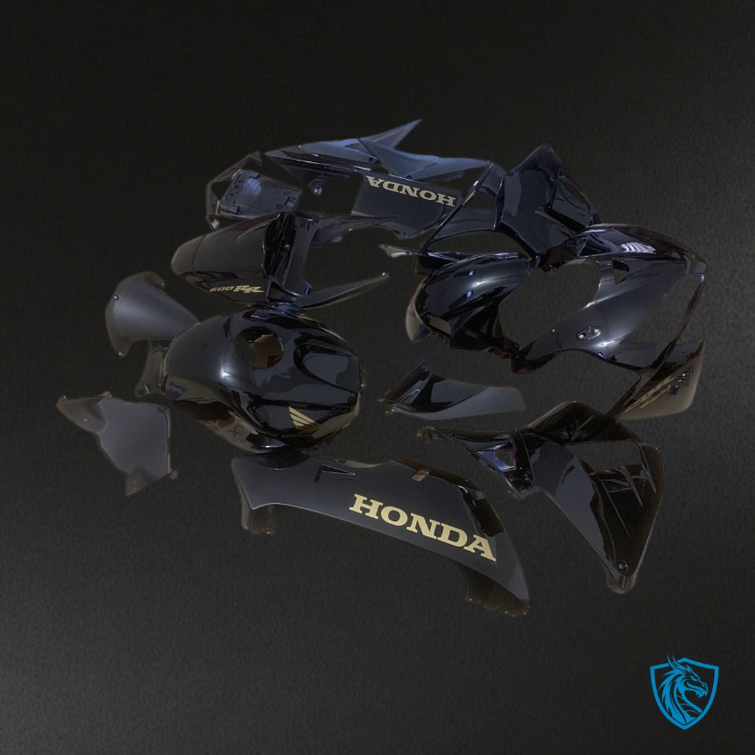 Honda CBR600RR (2003-2004) Black & Yellow Fairing Kit | ABS Bodywork