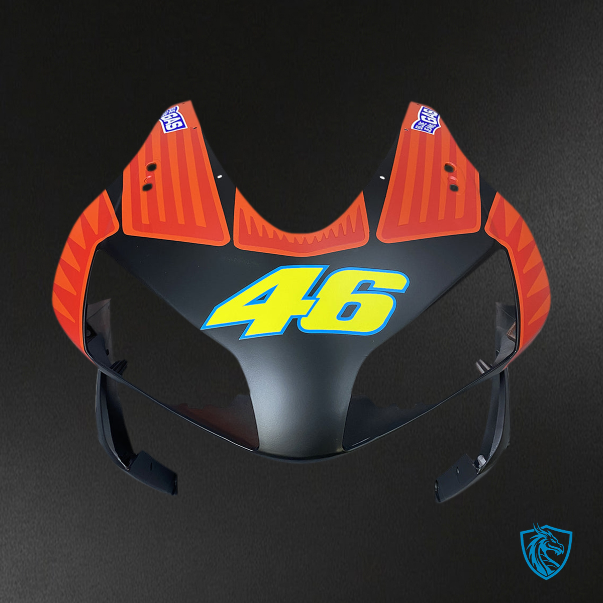 Honda CBR600RR (2003-2004) Black Matt Valentino Rossi Generic Fairings Kit | ABS Bodywork