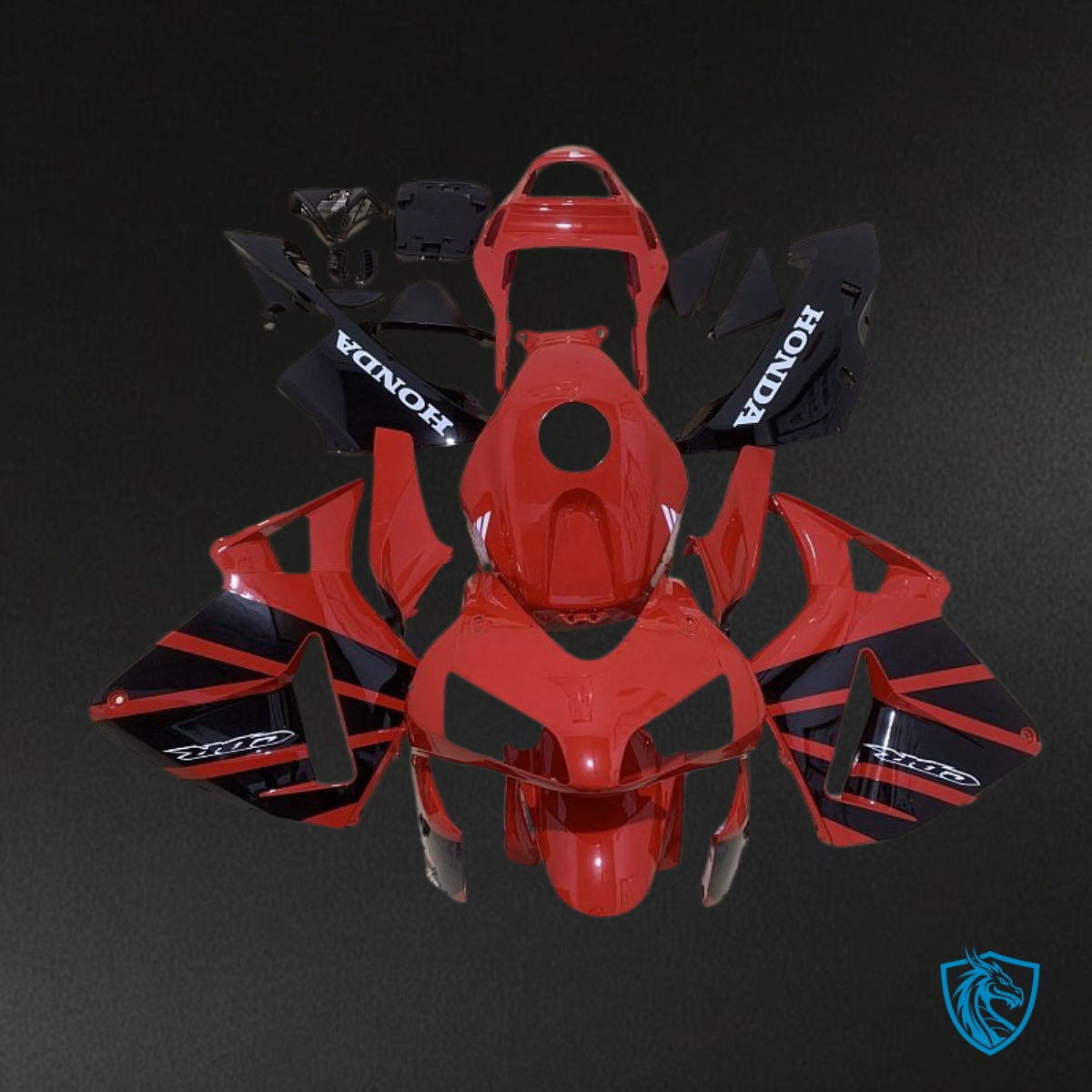 Honda CBR600RR (2003-2004) Red & Black - MERGEment Motorcycle Fairings Kit