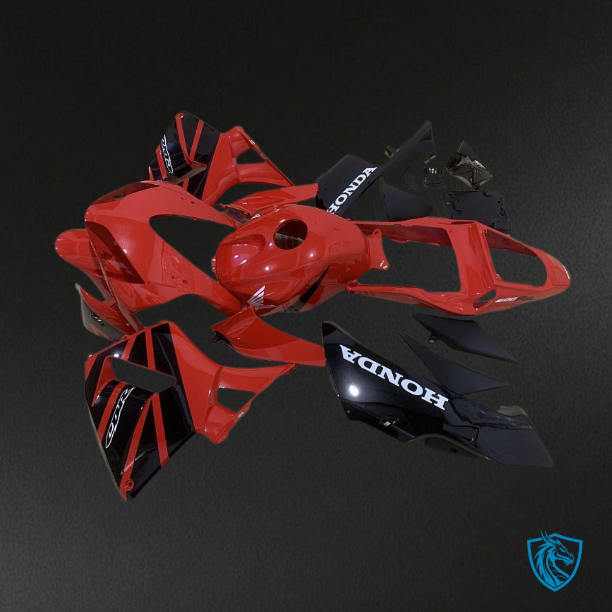 Honda CBR600RR (2003-2004) Red & Black - MERGEment Motorcycle Fairings Kit
