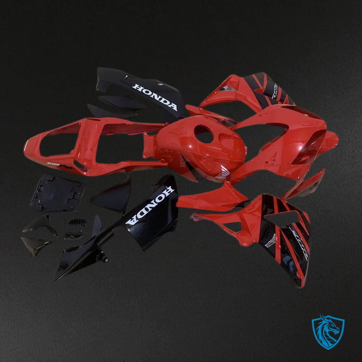 Honda CBR600RR (2003-2004) Red & Black - MERGEment Motorcycle Fairings Kit