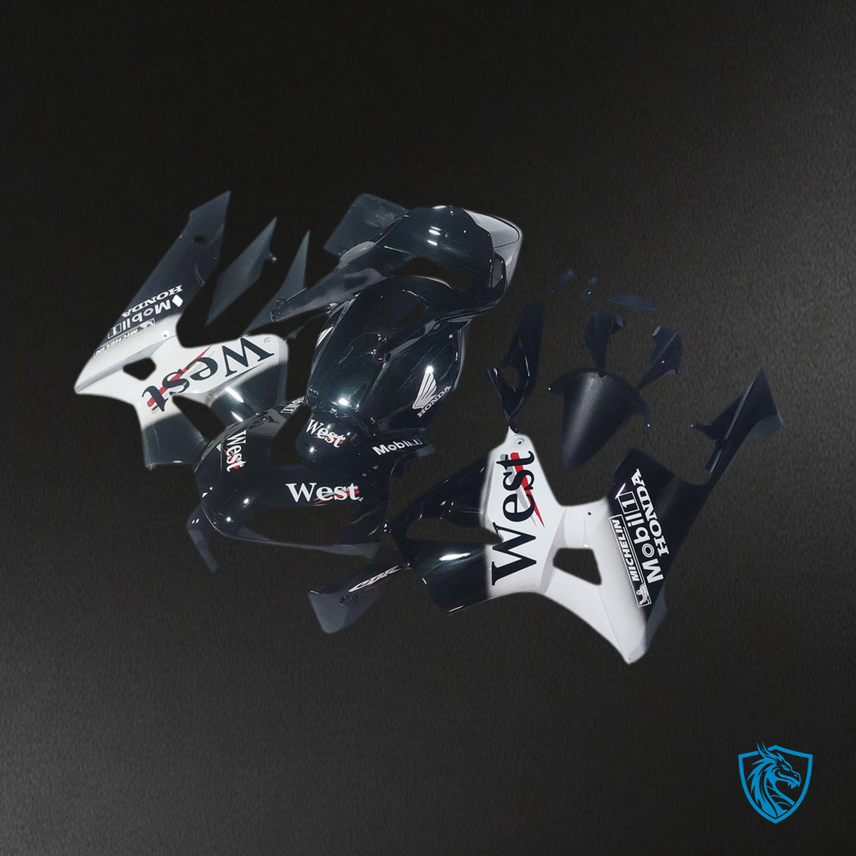 Honda CBR600RR (2003-2004) Black West Generic - MERGEment Motorcycle Fairings Kit
