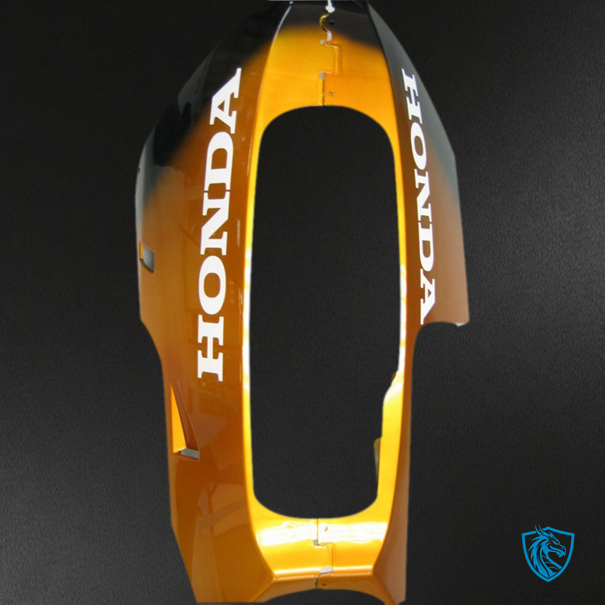 Honda CBR600RR (2003-2004) Black & Gold Flame Generic - Custom ABS Fairing Kit