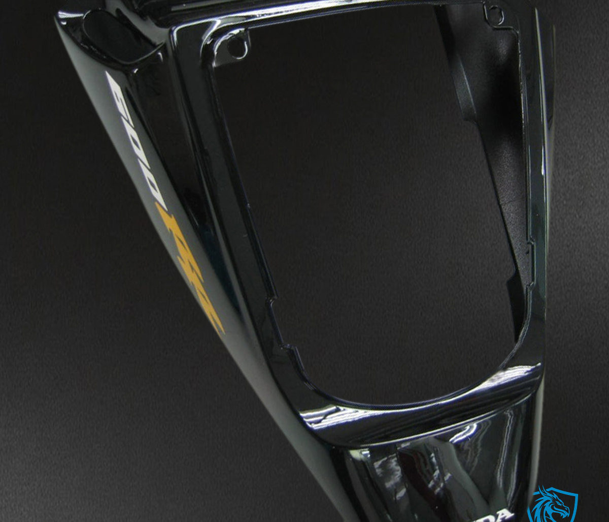 Honda CBR600RR (2003-2004) Black & Gold Flame Generic - Custom ABS Fairing Kit