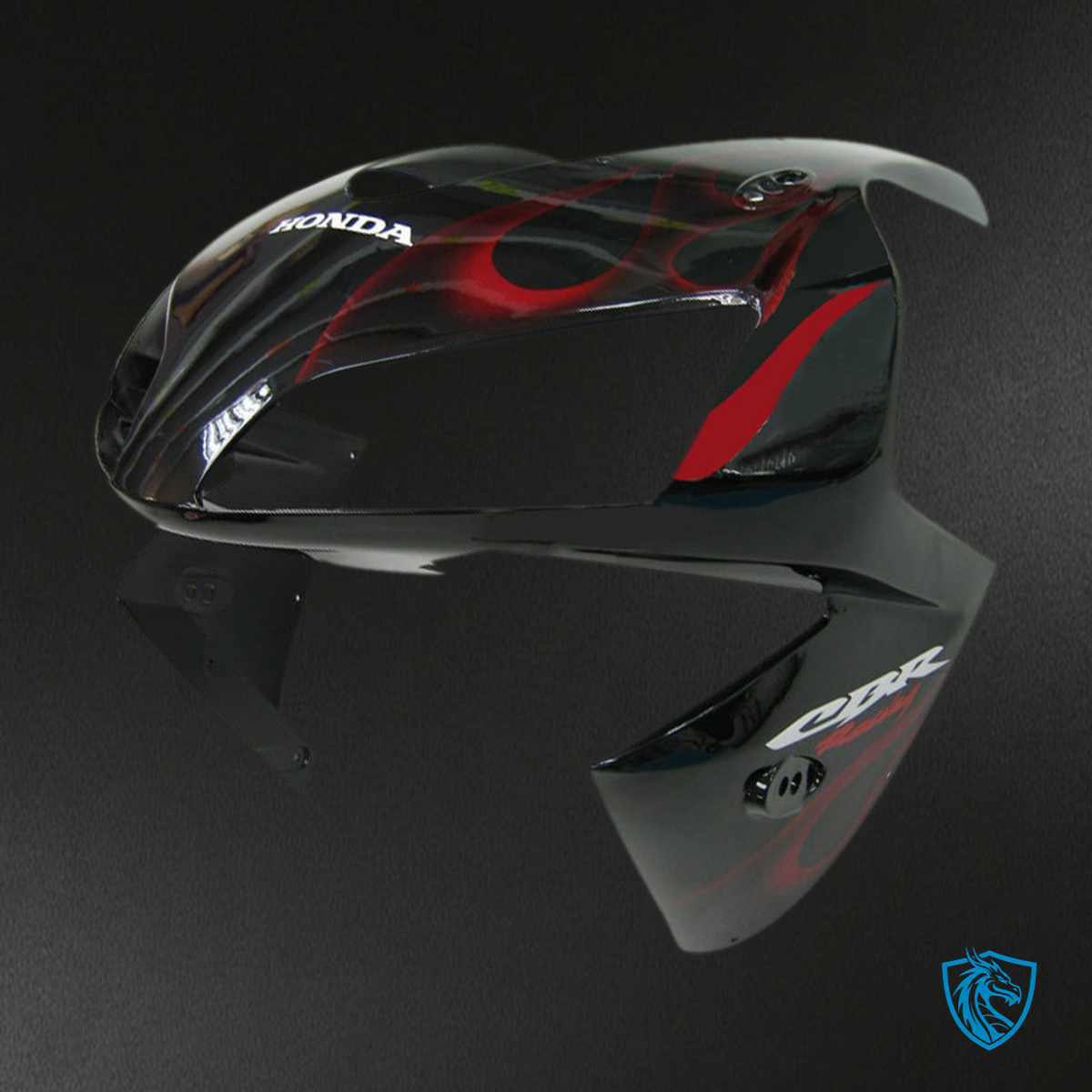 Honda CBR600RR (2003-2004) Black & Red Flame - MERGEment Motorcycle Fairings Kit