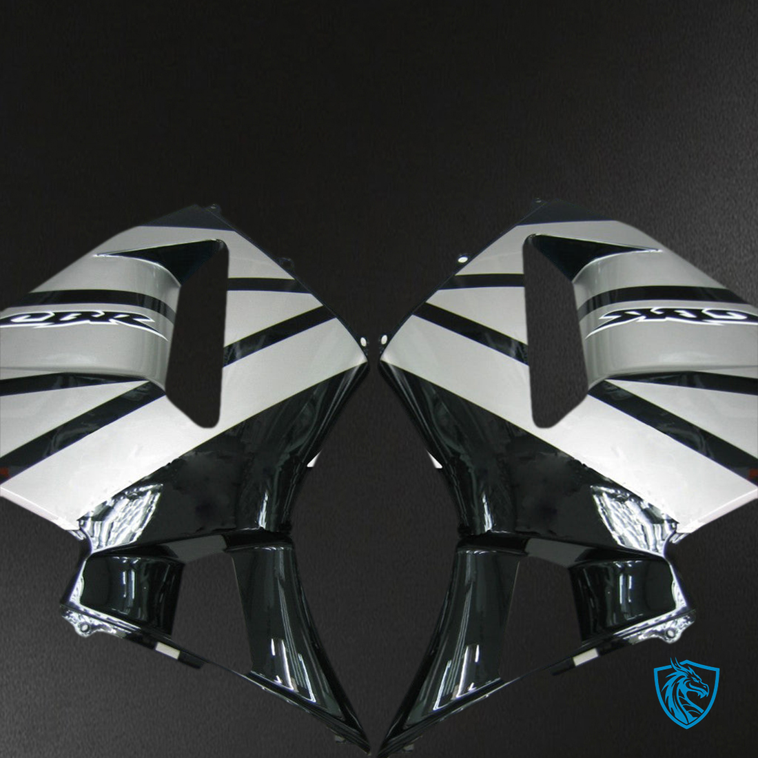 Honda CBR600RR (2003-2004) Black & Silver Generic Fairings Kit - Aftermarket ABS Bodywork