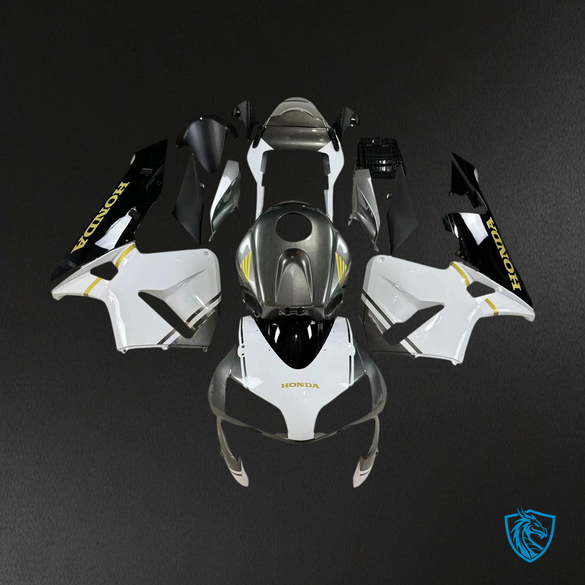 Honda CBR600RR (2003-2004) Black & White - Fairing Kit