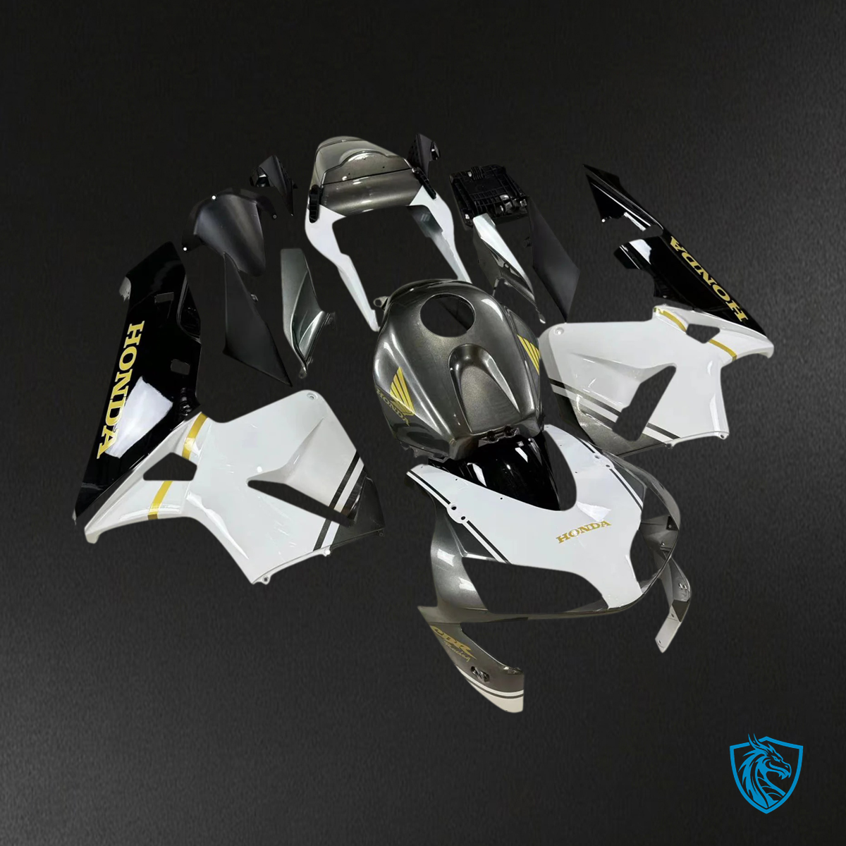 Honda CBR600RR (2003-2004) Black & White - Fairing Kit
