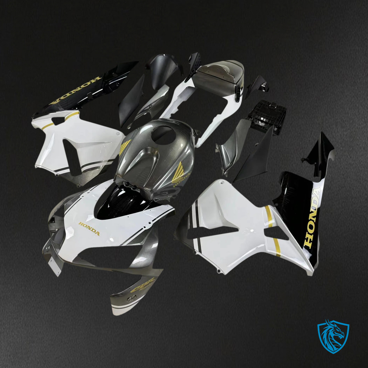 Honda CBR600RR (2003-2004) Black & White - Fairing Kit