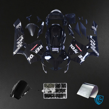 Honda CBR600RR (2003-2004) Black with Logo - Fairing Kit
